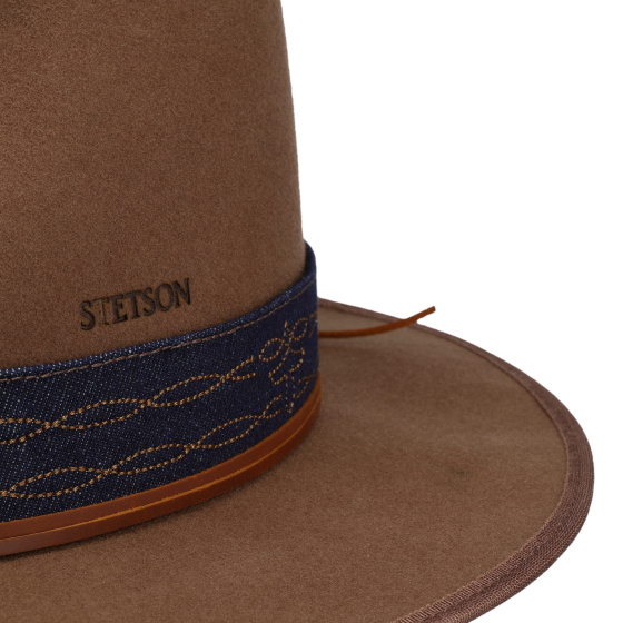 Benver Outdoor Woolfelt Cognac Fedora Hat - Stetson