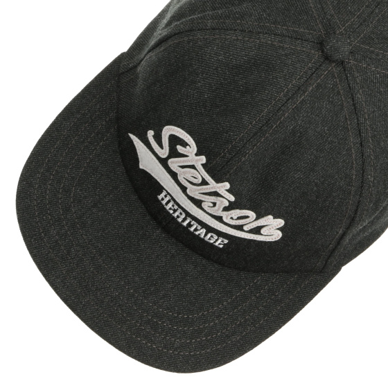 Script Heritage Charcoal Cotton Baseball Cap - Stetson