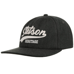 Script Heritage Charcoal Cotton Baseball Cap - Stetson