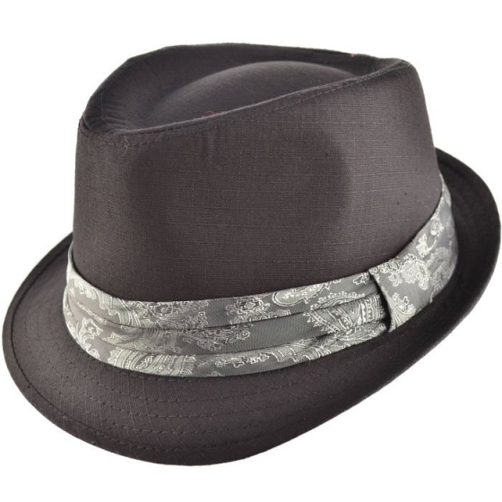 Chapeau Trilby Paisley Coton Noir - Traclet