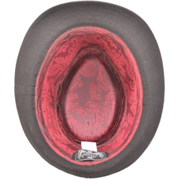 Chapeau Trilby Paisley Coton Noir - Traclet