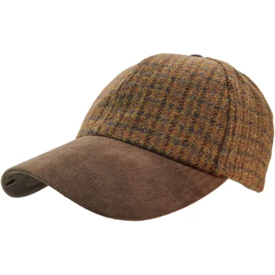 Casquette Baseball Tweed Glen Marron – Traclet Référence : 24623 chapellerie traclet