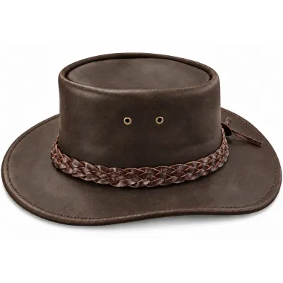 Australian Leather Terry Hat - Aussie Apparel Australia Reference: 24639 | Chapellerie Traclet