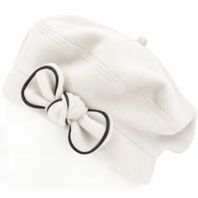 White Polar Fleece Beret - Traclet