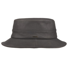 Sefton Brown Leather Bucket Hat - Hatland