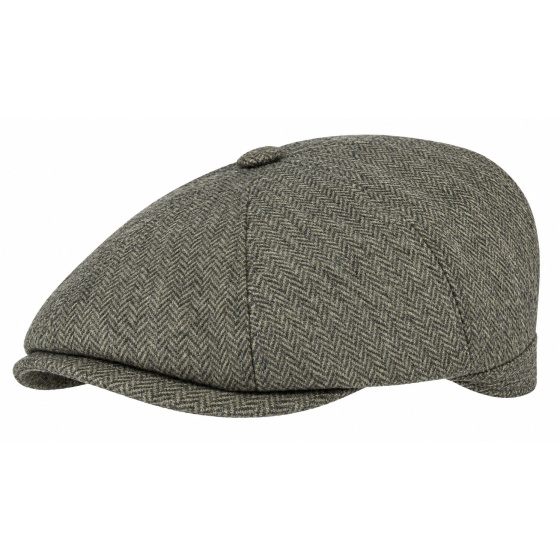 Hatteras Heritage Black & Gray Herringbone Cap - Traclet