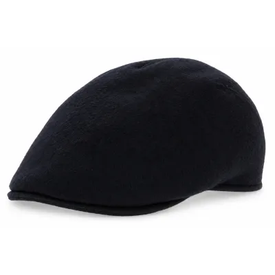 Black Oxford Cashmere Flat Cap - Traclet, Reference: 1404 | Chapellerie Traclet