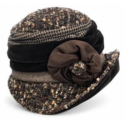 Chapeau Femme Élégance Taupe & Chocolat – Traclet