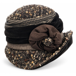 Women's Elegance Hat in Taupe & Chocolate – Traclet