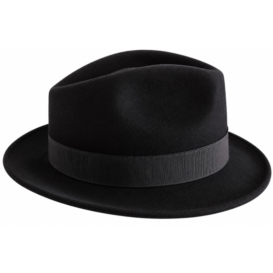 Chapeau Fédora Isidore Feutre Laine Noir - Fléchet
