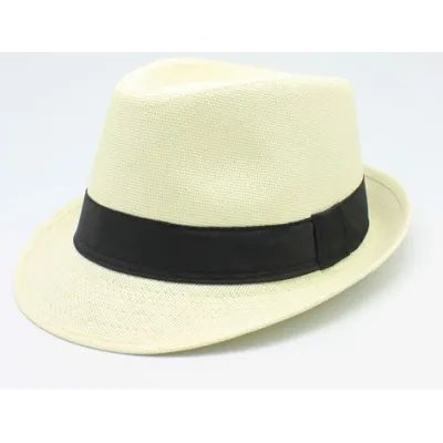 Groove Ecru Paper Straw Trilby Hat - Traclet