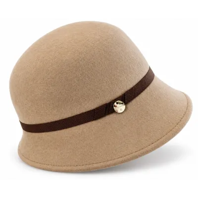 Chapeau Cloche Zaus Feutre Laine Beige - Traclet