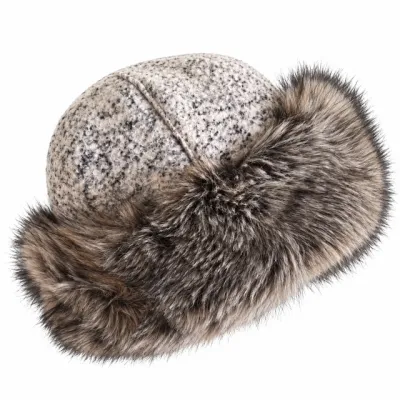 Toque grise et fourrure - Traclet