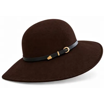 Rachel Brown Wool Felt Wide-Brim Hat - Traclet Reference: 24692| Traclet Hat Shop