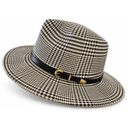 Chapeau Fedora Windsor Noir et Blanc Laine – Traclet