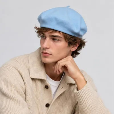 Beret L'Authentique Sky Blue - Laulhère Reference: 24075| Chapellerie Traclet