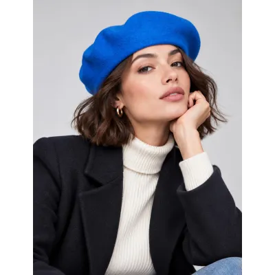 The Genuine Cornflower Blue Beret - Laulhère, Ref: 24702| Chapellerie Traclet
