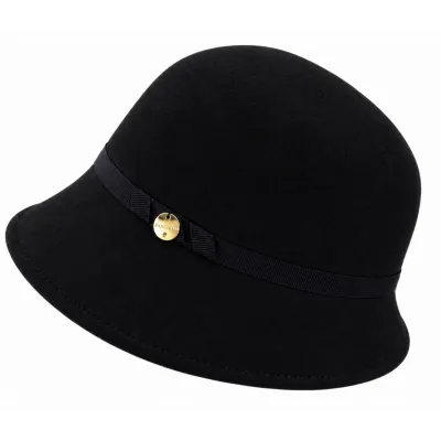 Chapeau Cloche Zaus Feutre Laine Laine Noir - Traclet Reference : 24707| Chapellerie Traclet