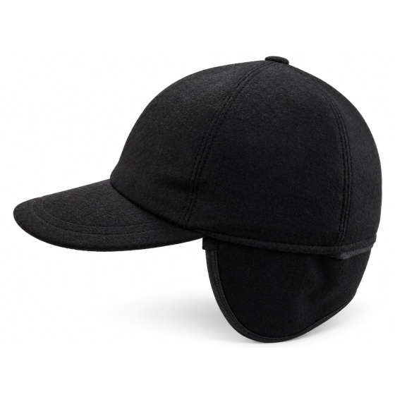 Casquette Baseball Bergen Cache Oreille Noire Laine - Traclet