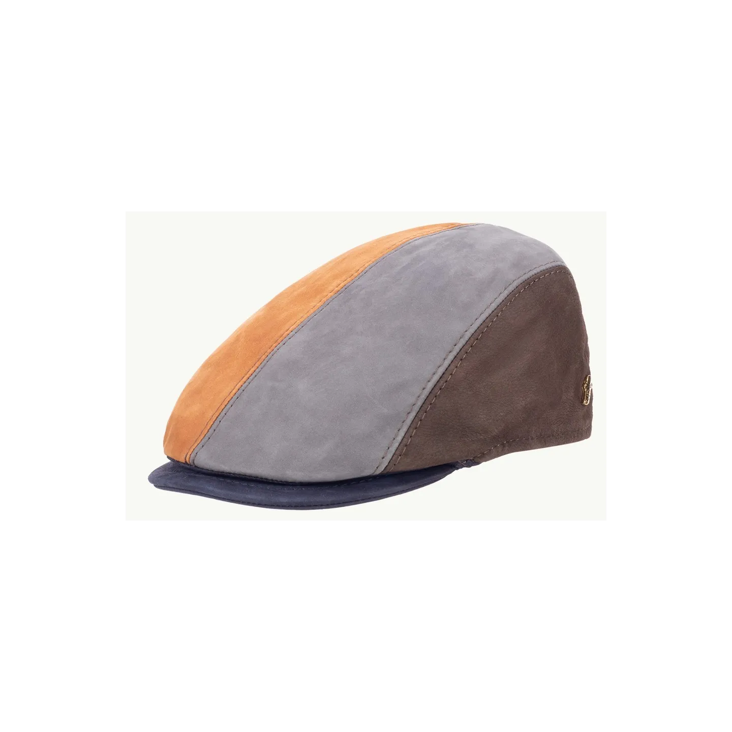 Chambéon Leather Patchwork Flat Cap - Fléchet Reference: 8655 | Chapellerie Traclet