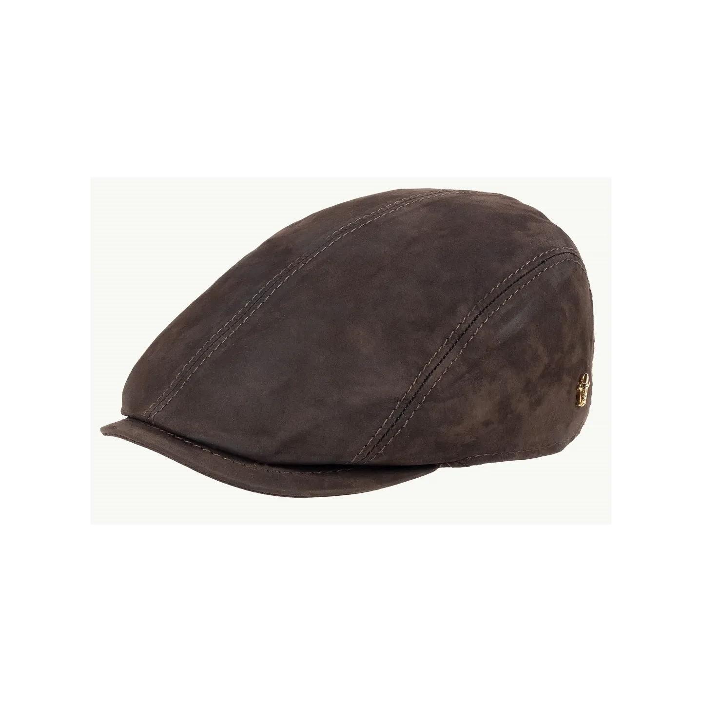 Casquette Plate Maderno Cuir Marron - Traclet  Reference : 24717| Chapellerie Traclet