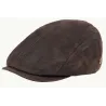 Bartolini Flat Cap Black Leather - Traclet Reference: 12574 | Traclet Hat Shop
