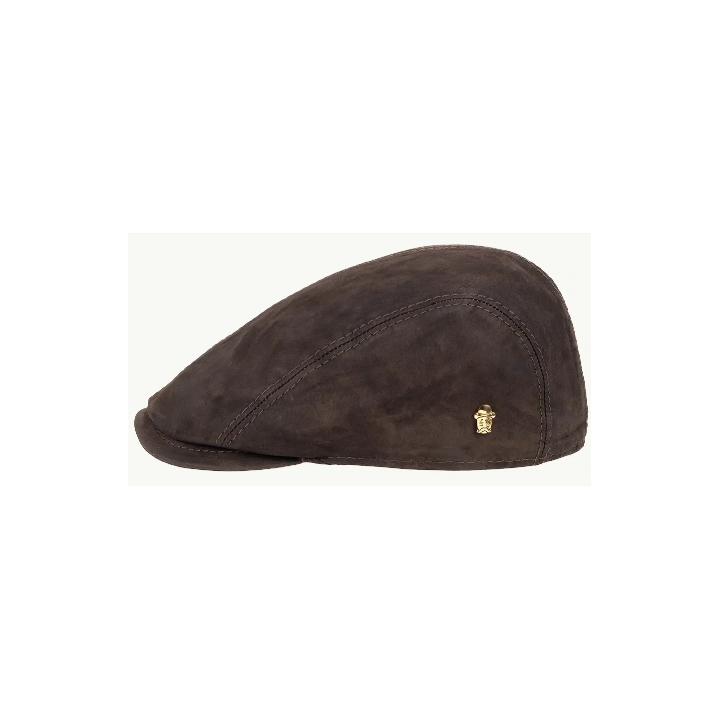 Casquette Plate Maderno Cuir Marron - Traclet  Reference : 24717| Chapellerie Traclet