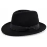 Chapeau Fedora Bolgheri Feutre poil Noir - Traclet  réf 24721 chapellerie traclert