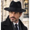 Chapeau Fedora Roma Mugello Feutre Poil de Castor Noir - Traclet  Reference : 24722| Chapellerie Traclet