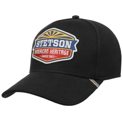 Casquette Baseball Héritage Sunset Noire Coton – Stetson Reference : 24732| Chapellerie Traclet