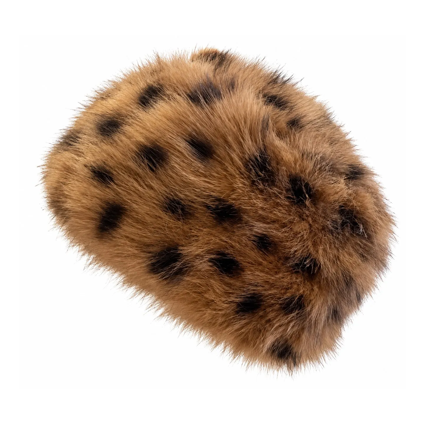 Toque Femme Sibéria Fourrure Tachetée Marron – Traclet Reference : 24737| Chapellerie Traclet