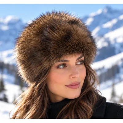 Tennessee Faux Fur White & Black Beanie - Traclet Reference: 10024 | Traclet Hat Shop