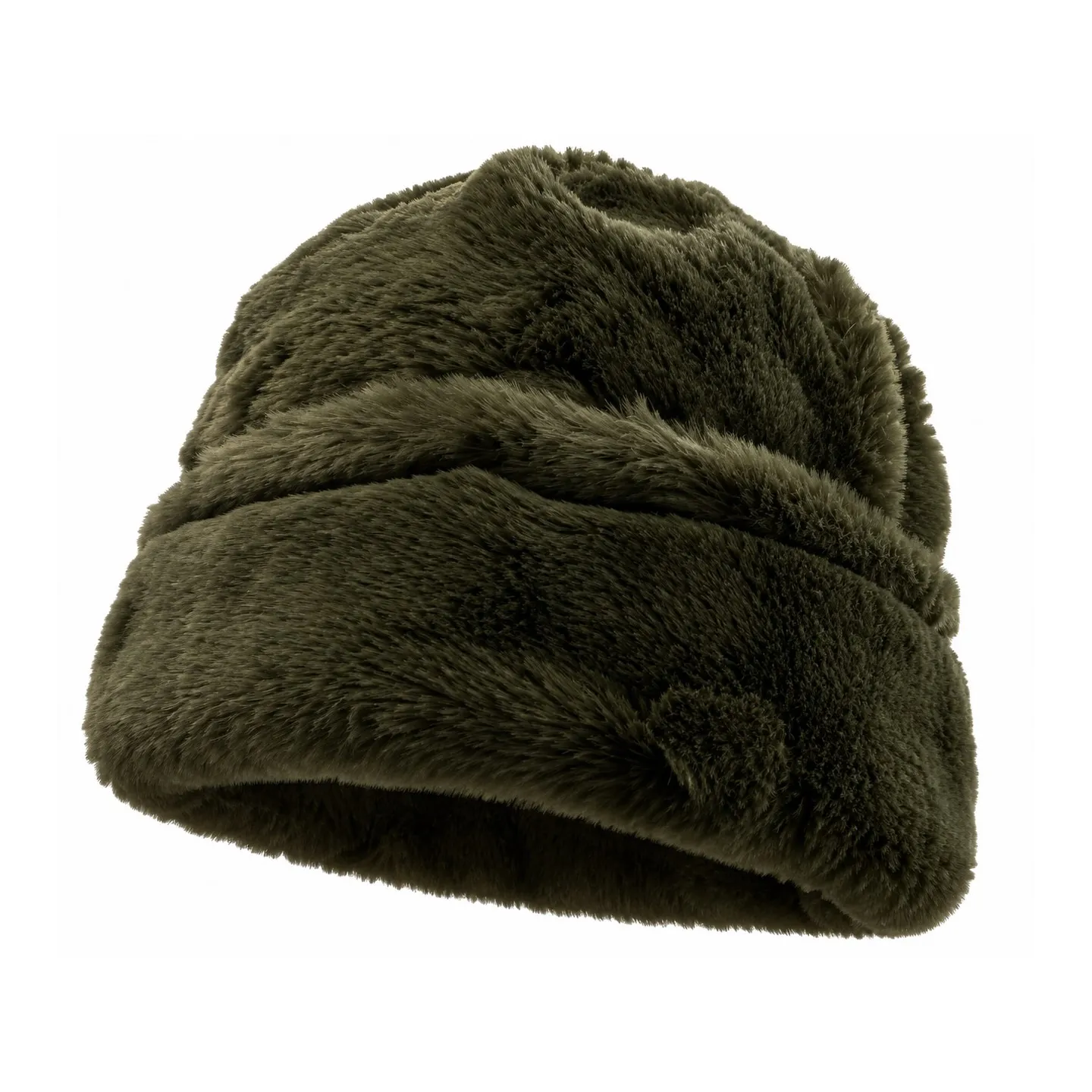 Toque Femme Boréale Fausse Fourrure Olive – Traclet Reference : 24741 | Chapellerie Traclet