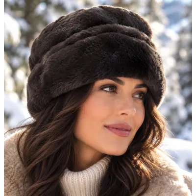 Black Faux Fur Cherrybush Beanie - Barts Reference: 8629 | Traclet Hat Shop