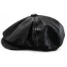 Brown Leather Newsboy Cap - Aussie Apparel Reference: 6466 | Chapellerie Traclet