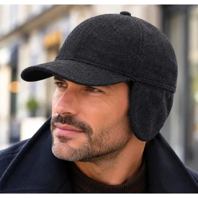 Ashbourne Baseball Cap with Ear Flaps - Aussie Apparel, ref 13546