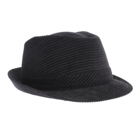 Chapeau trilby velours noir