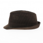 trilby hat store - Brown velvet trilby hat