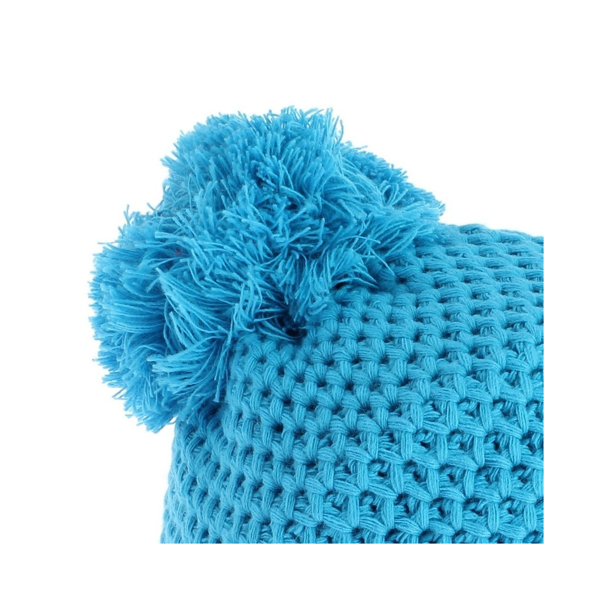 Bonnet en tricot bleu pour homme Bonnet à pompon rayé pour homme  Chauffe-mains doublés de polaire Tricot fait main Cadeau éthique Commerce  équitable Pachamama -  France
