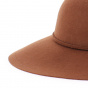 Brown felt capeline