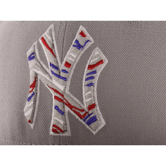Casquette grise NY zag stitch neygan Casquette grise NY zag stitch neygan