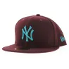 Casquette bordeau NY seas cont NewEra