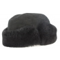 Genuine black fur man's hat