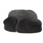 Genuine black fur man's hat