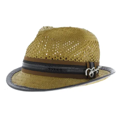 chapeau trilby Carlos Santana beige