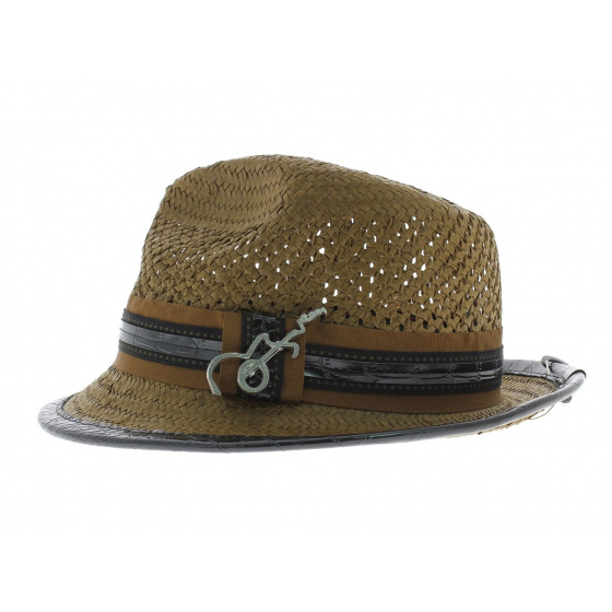 carlos Santana brown trilby hat