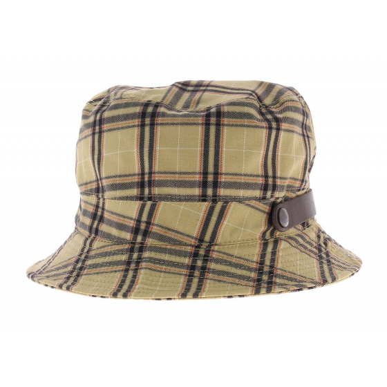 Beige checkered bob