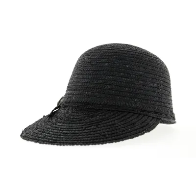 Casquette paille noire