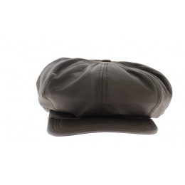 Casquette cuir montagny marron foncé