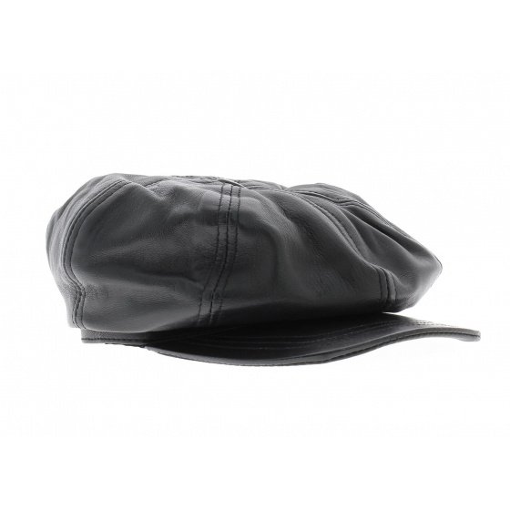 Casquette cuir montagny Noir